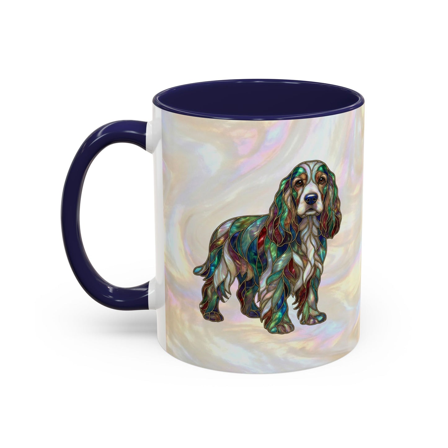 Cocker Spaniel Accent Coffee Mug -Stained Glass Style (11/15oz) - 14626