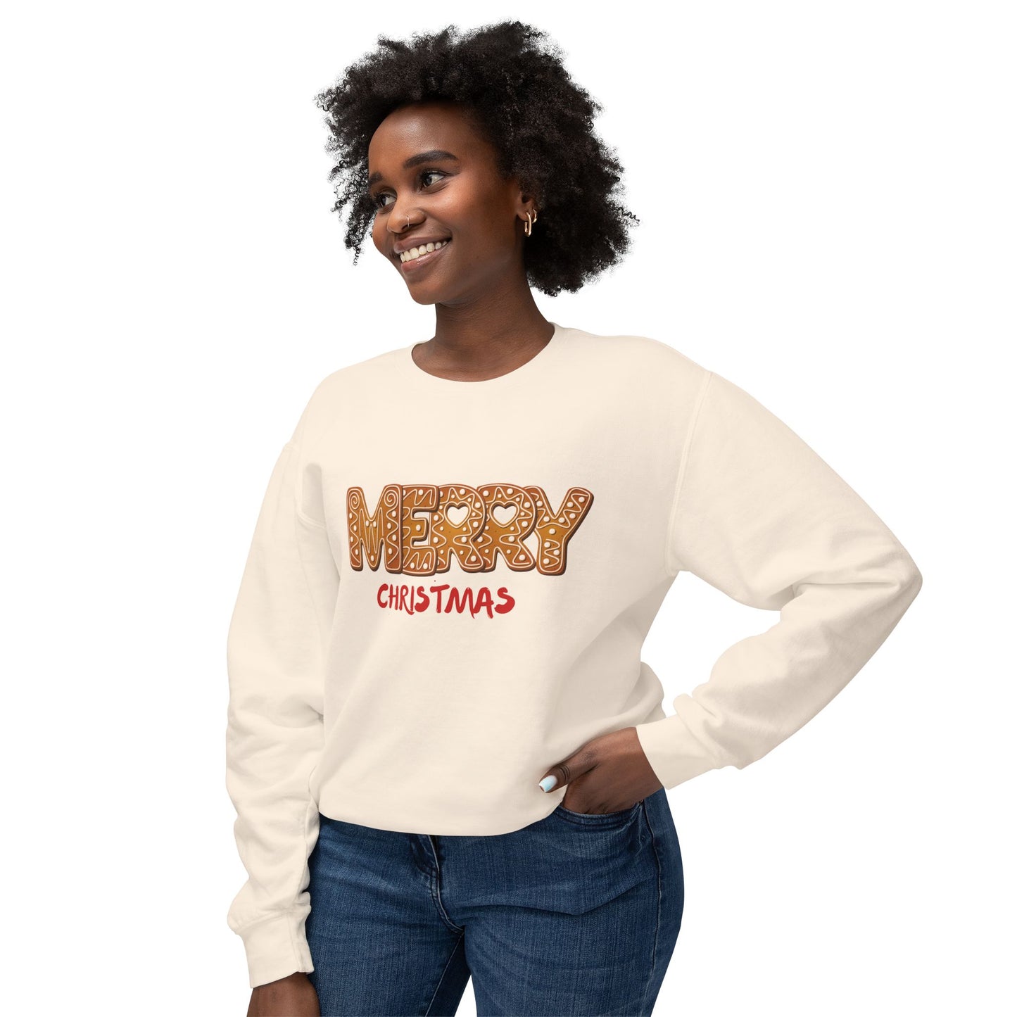 Merry Christmas - Unisex Lightweight Crewneck Sweatshirt