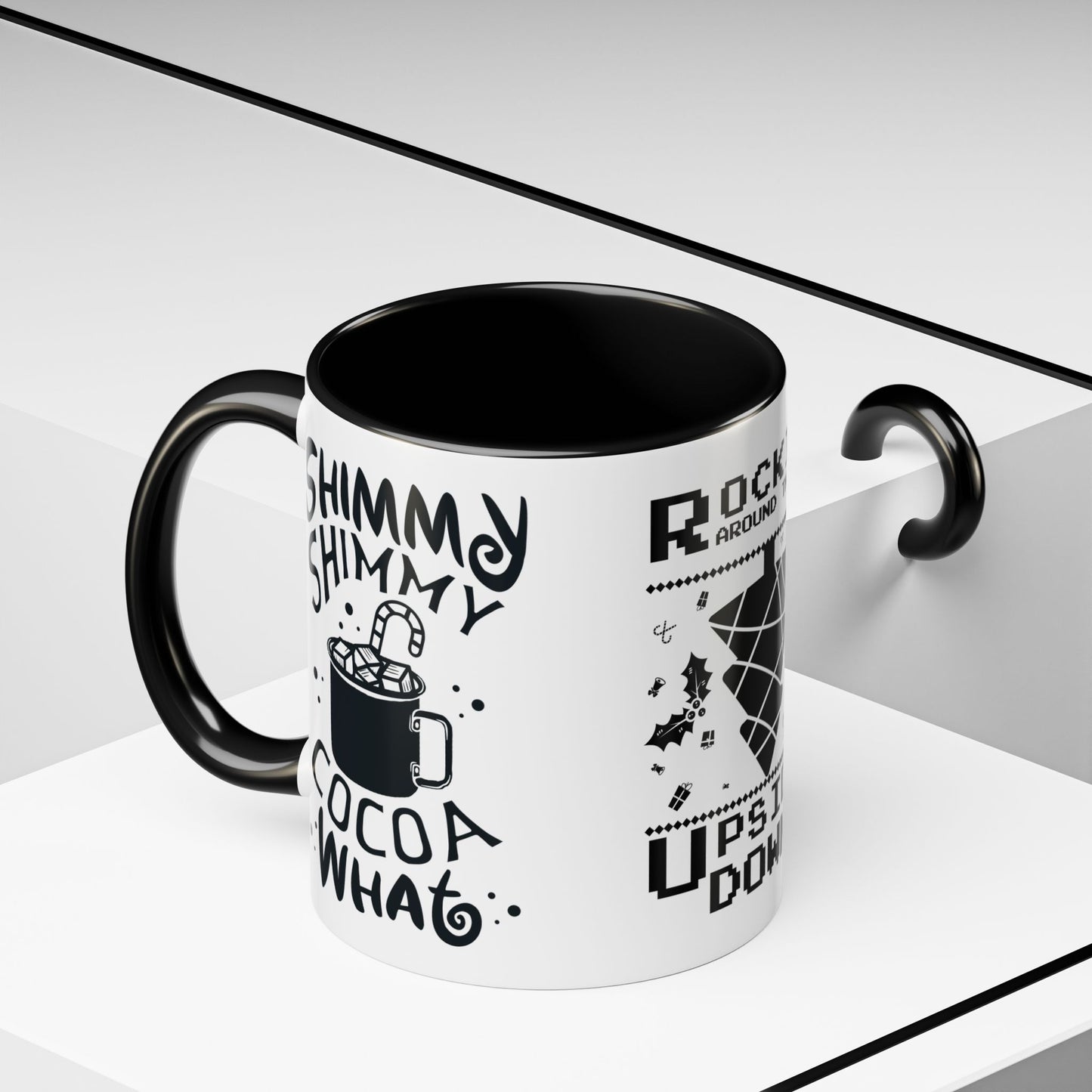 Rocking Around The Tree Upside Down - Accent Coffee Mug (11, 15oz)