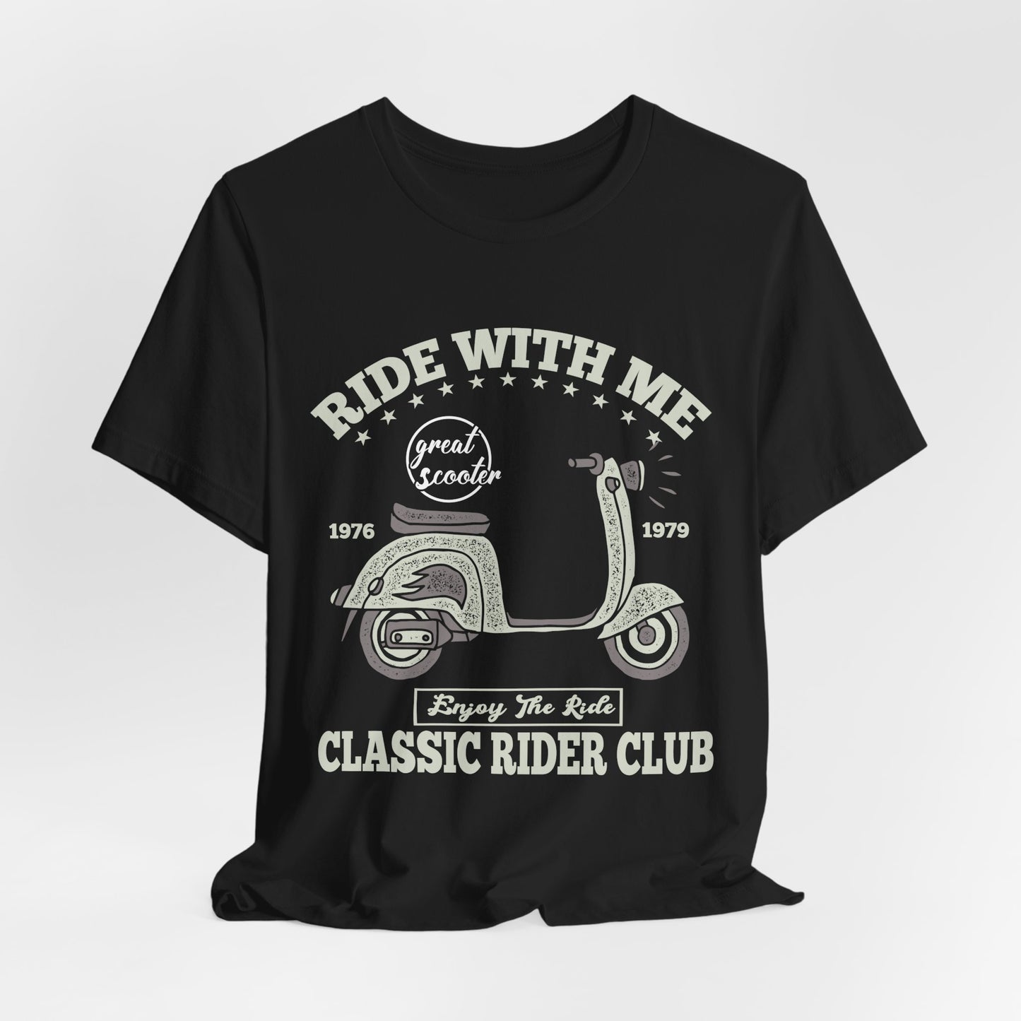Ride With Mt, Great Scooter - Unisex Jersey Short Sleeve Tee - 13215