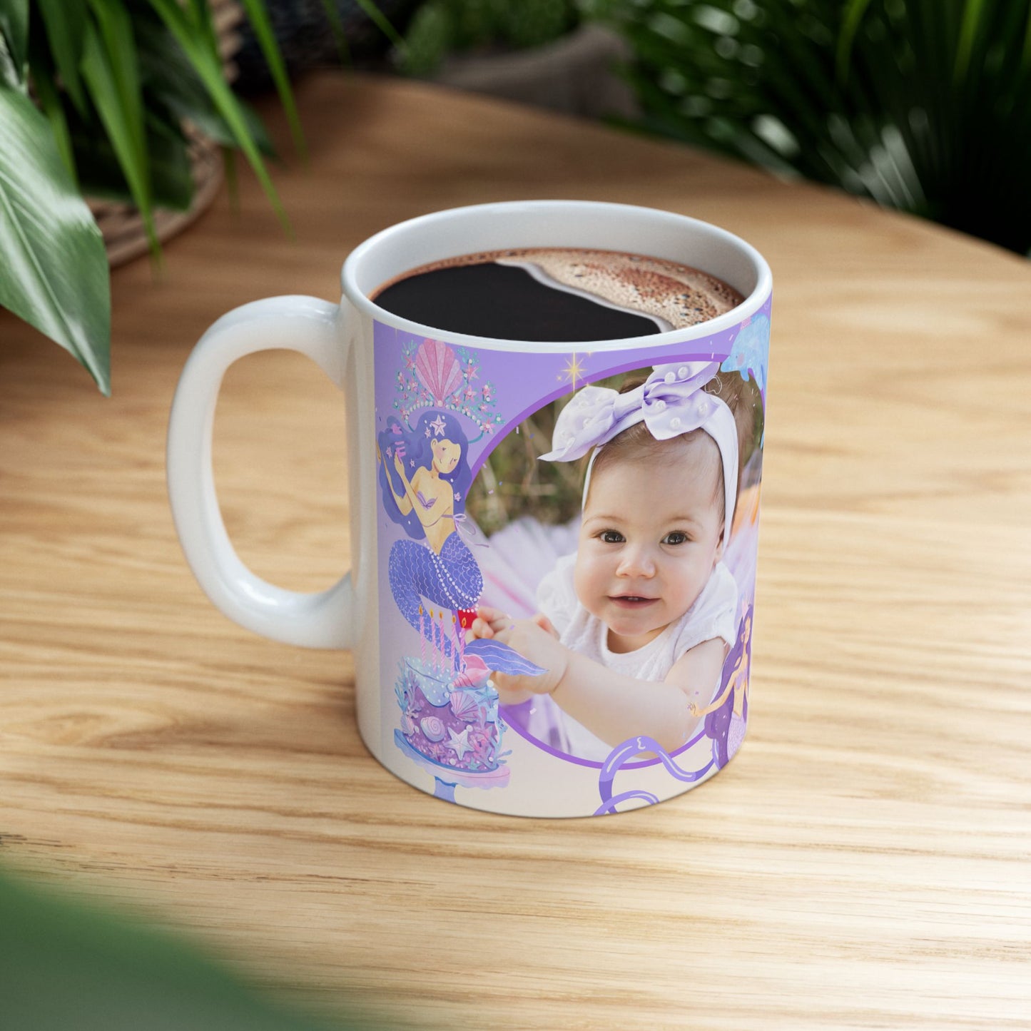 Personalized Birthday Ceramic Mug, Custom Photo Mug, Magical Unicorn Mug, Kids Birthday Gift, Fairy Tale Mug - 13979