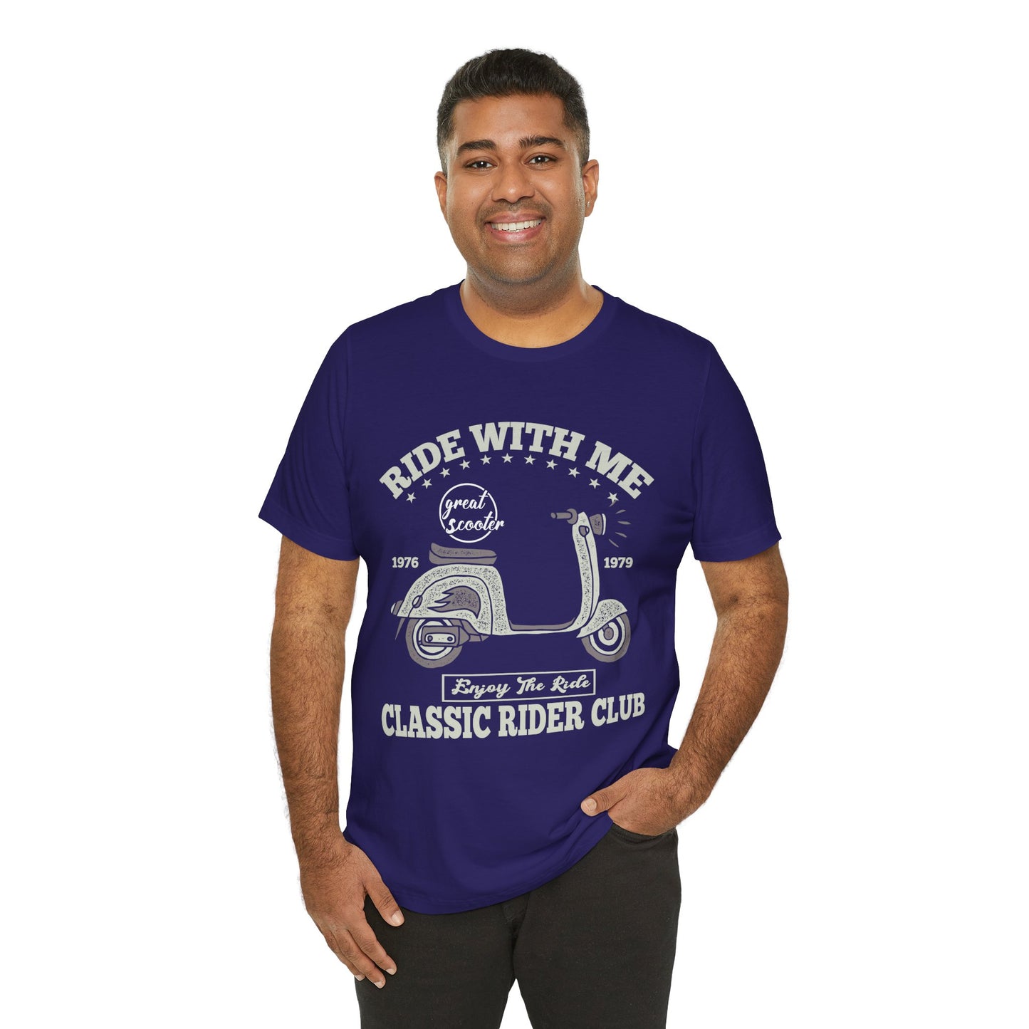 Ride With Mt, Great Scooter - Unisex Jersey Short Sleeve Tee - 13215