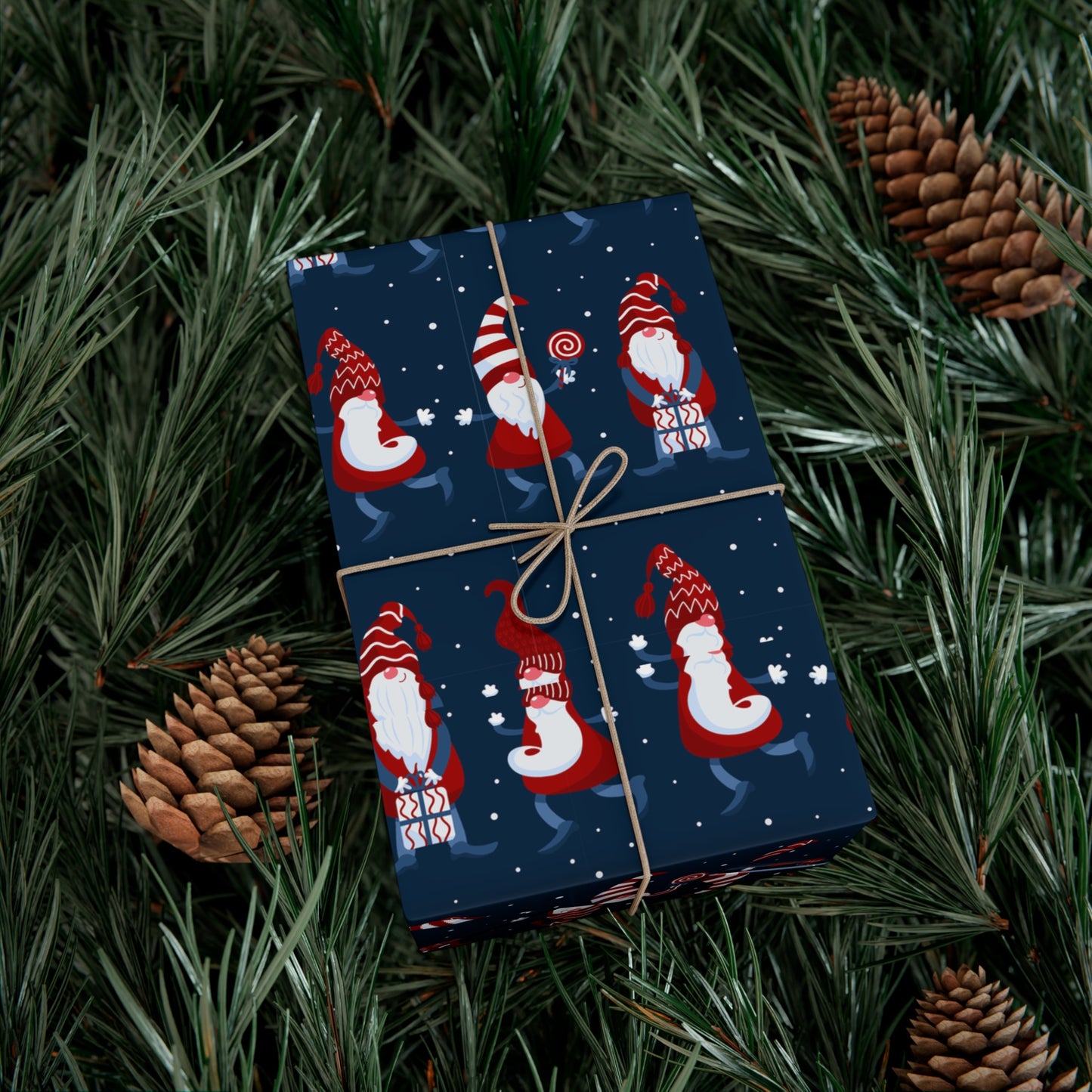 Merry Christmas, Navy Colored - Gift Wrap Papers - 10007