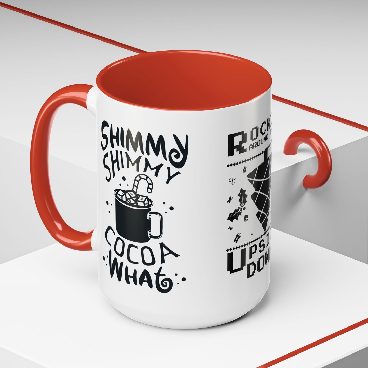 Rocking Around The Tree Upside Down - Accent Coffee Mug (11, 15oz)