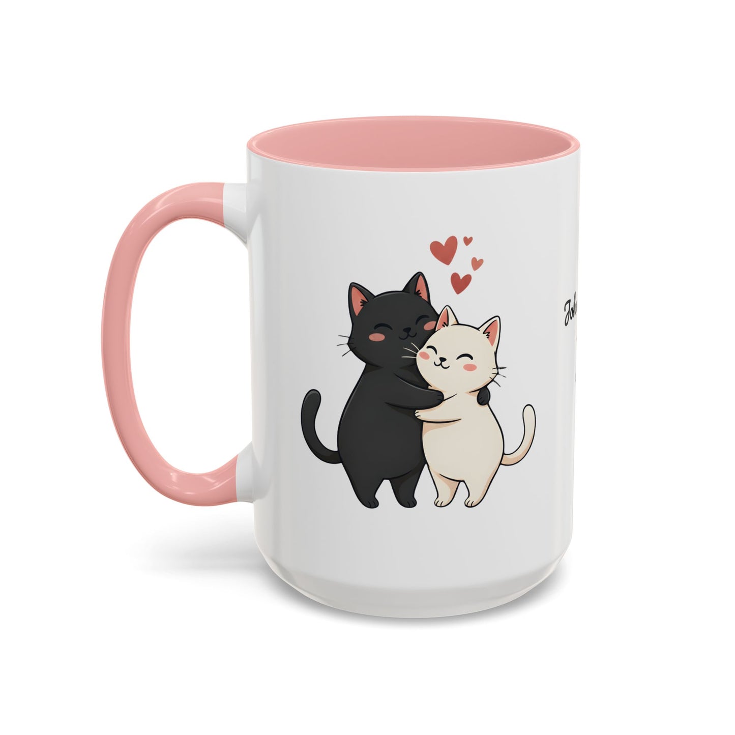 Cute Cats Personalized Mug — Custom Names & Established Date | Couple Valentine Gift (11oz / 15oz) - 14752