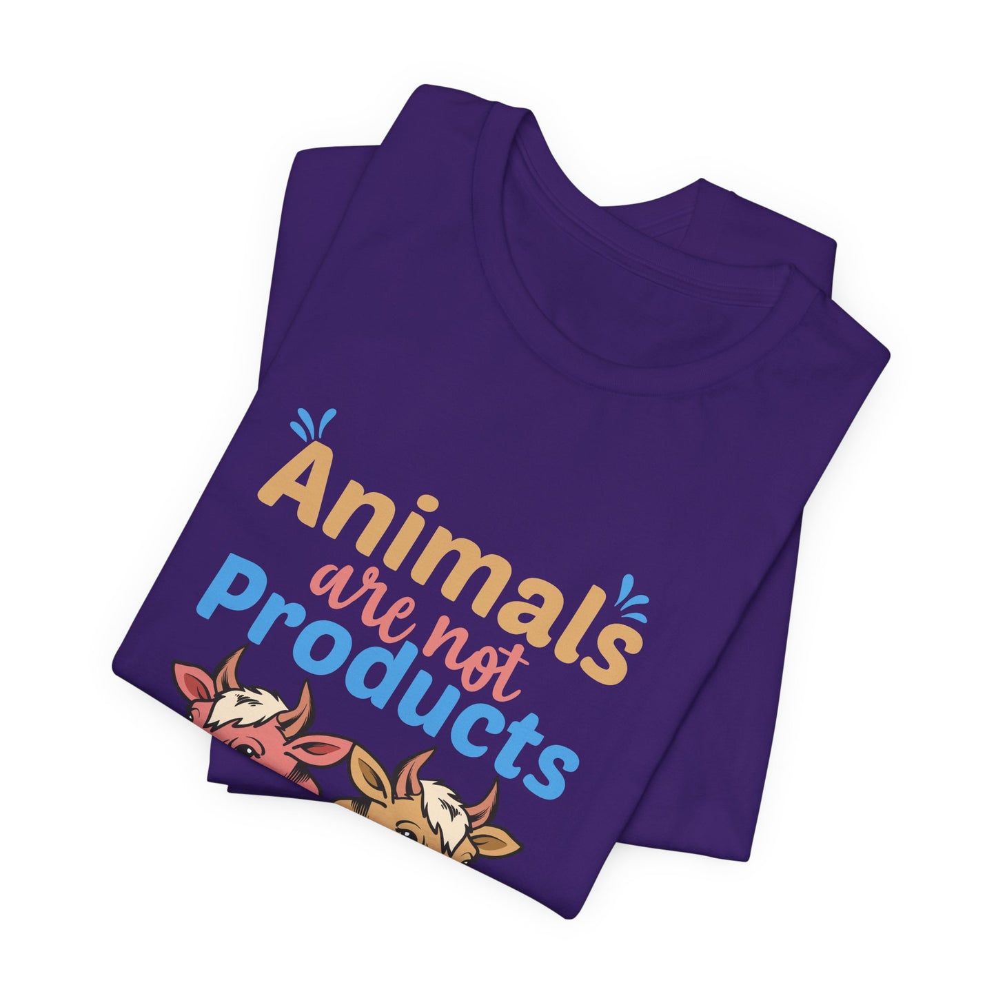 Vegan: Animals Are Not Products, Go Vegan - Unisex Jersey Short Sleeve Tee - 12353