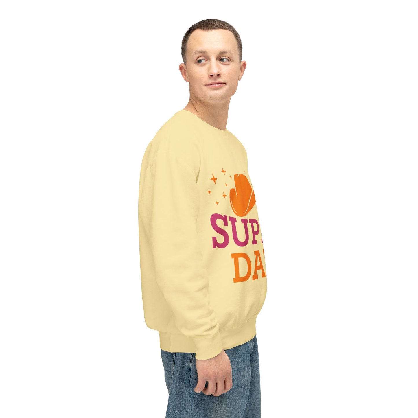 Super Dad Unisex Lightweight Crewneck Sweatshirt | Perfect Gift for Father's Day - 12907