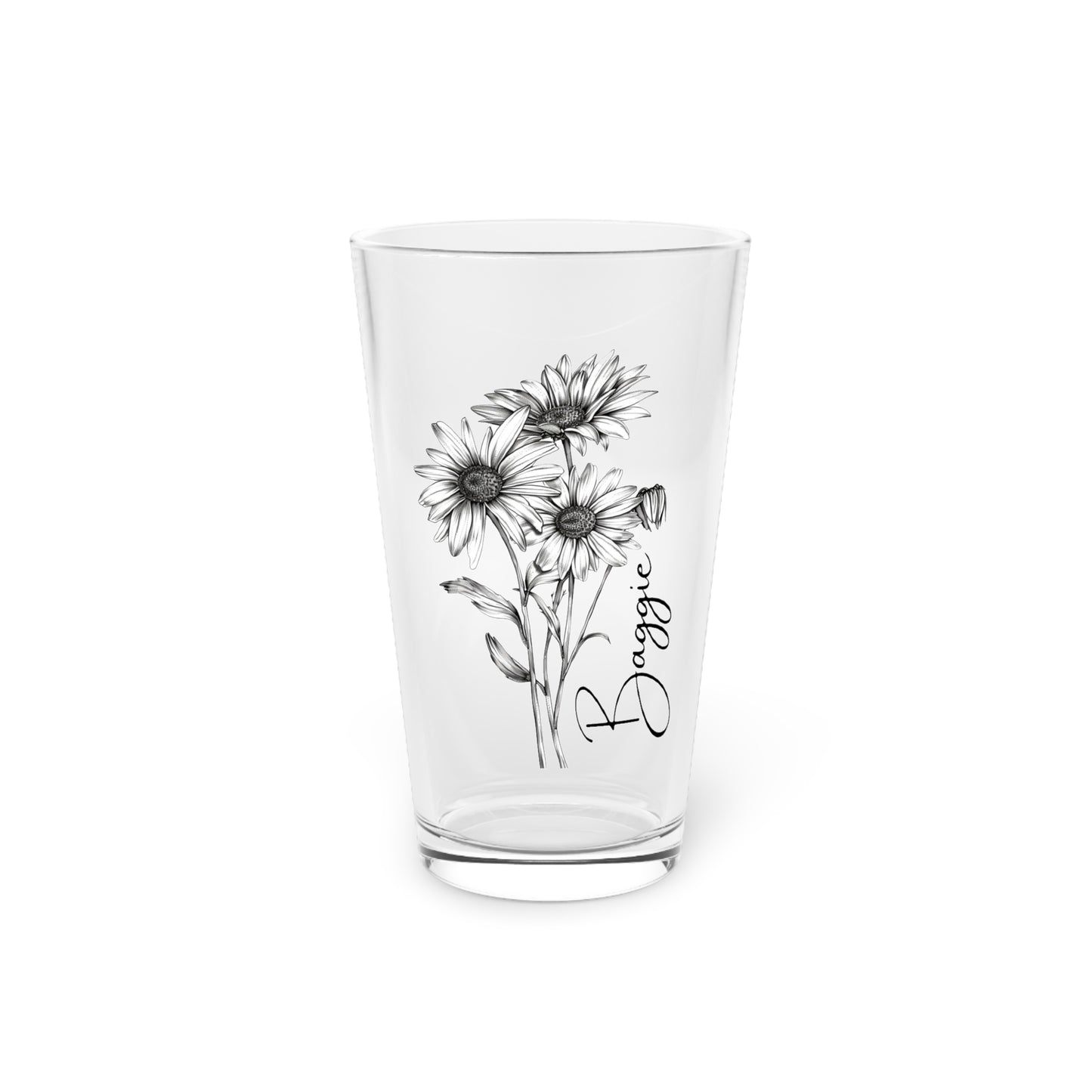 Daisy Flowers, Customizable - Pint Glass, 16oz