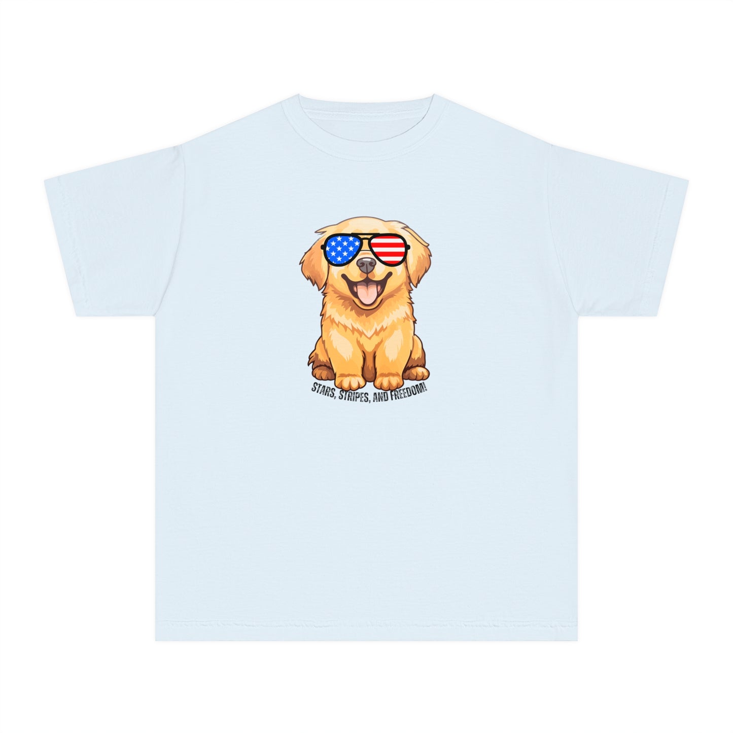 July 4, Golden Retrievers - Youth Midweight Tee