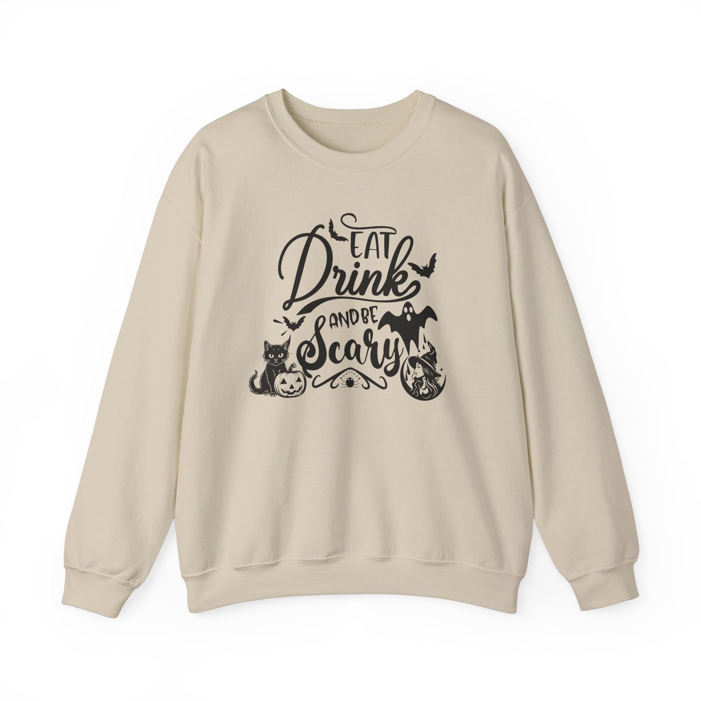 Eat, Drink and Be Scary - Unisex Heavy Blend™ Crewneck Sweatshirt