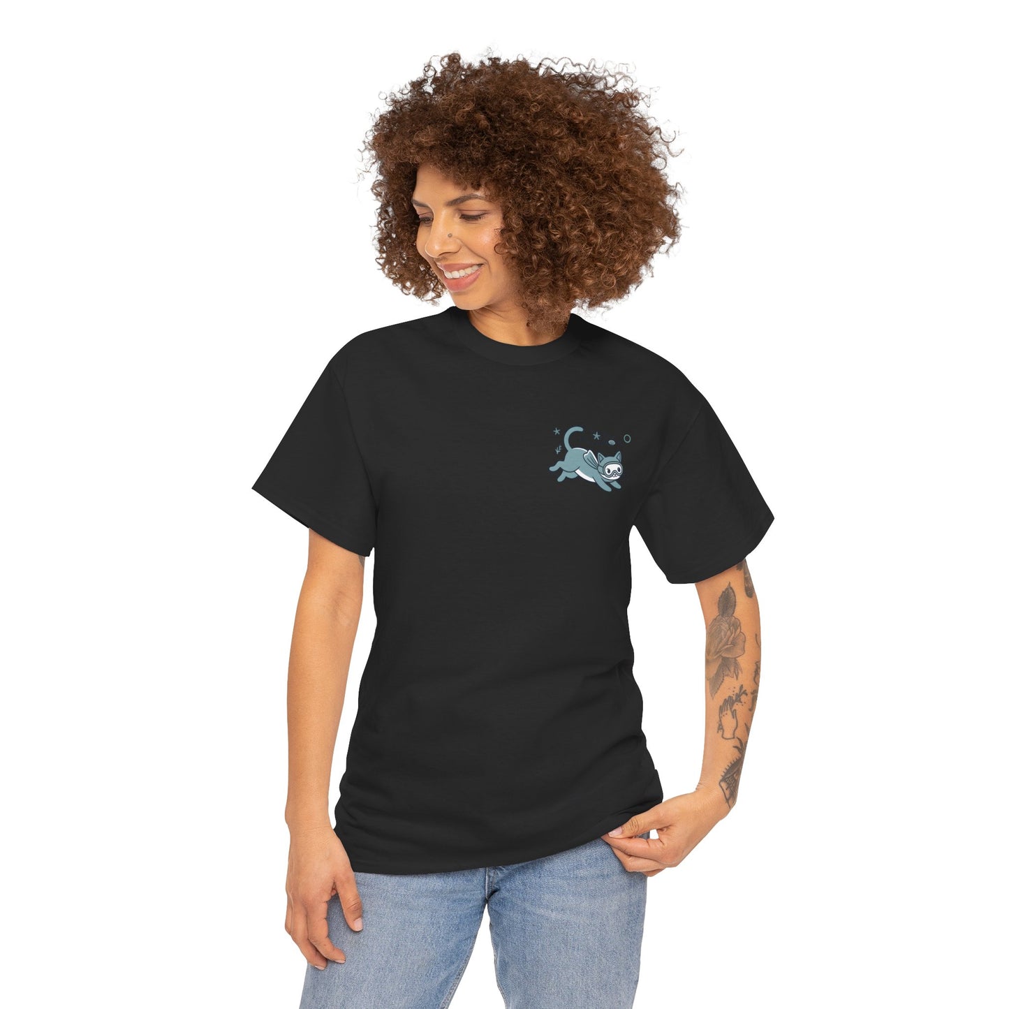 Sea Cats T-Shirt — Cute Underwater Cat Graphic Tee, Ocean Cat Lover Gift - 14869