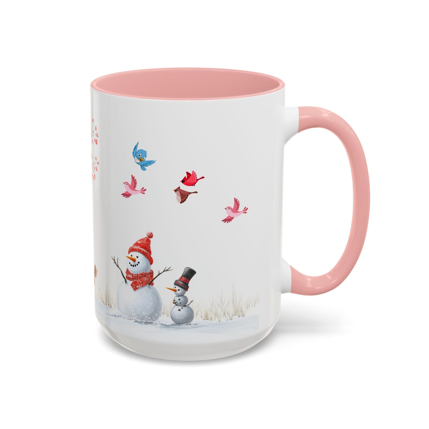 Winter Tree, Snowman & Puppy - Accent Coffee Mug (11, 15oz) - 10406