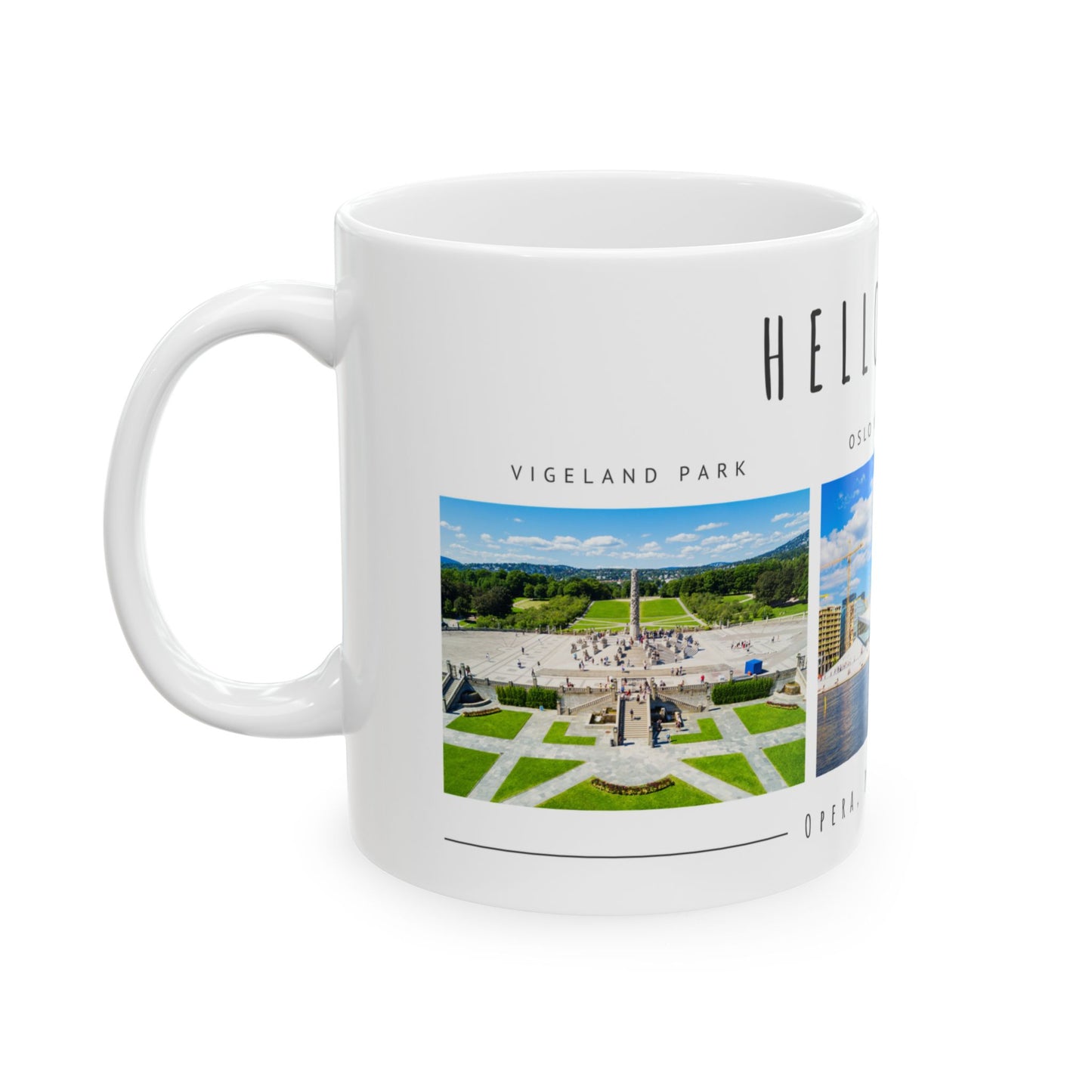 Hello Oslo Ceramic Mug - Perfect Gift for Travelers and Coffee Lovers - 11oz & 15oz - 12096