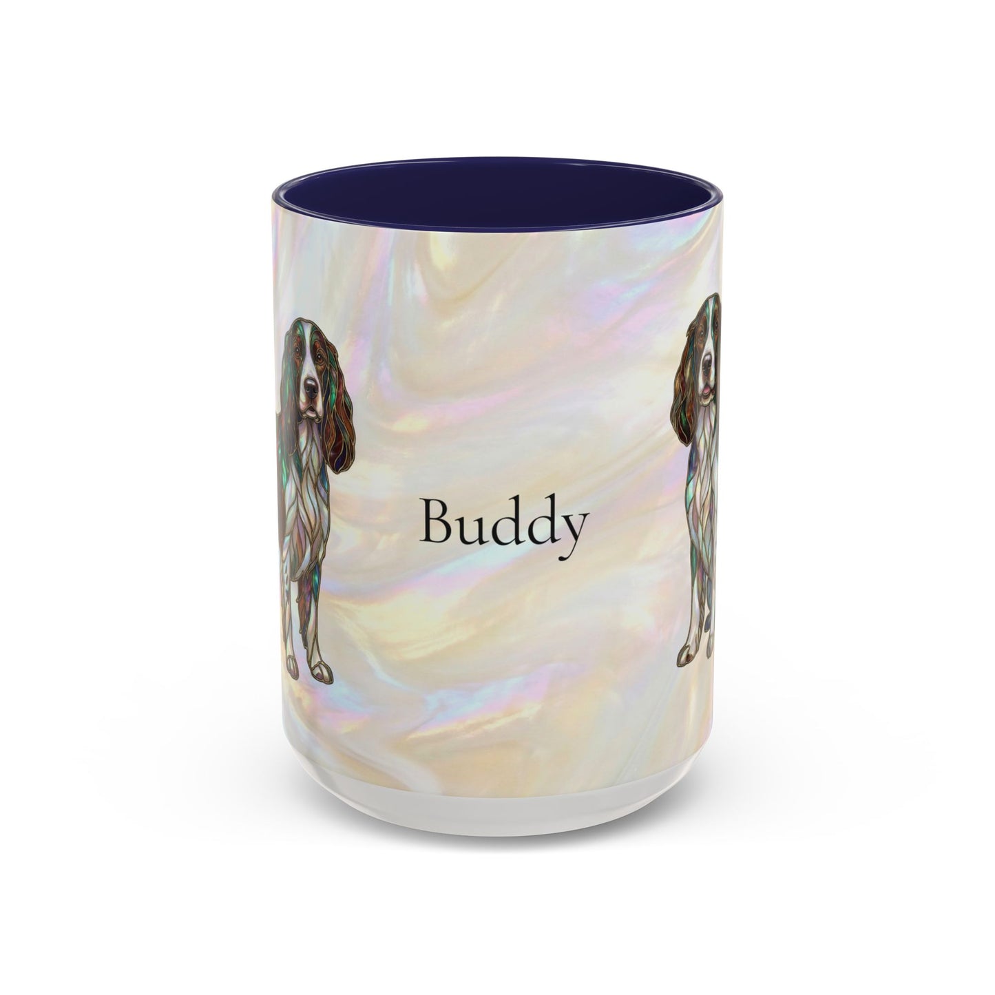 Springer Spaniel Accent Coffee Mug – Stained Glass Design 11/15oz - 14648