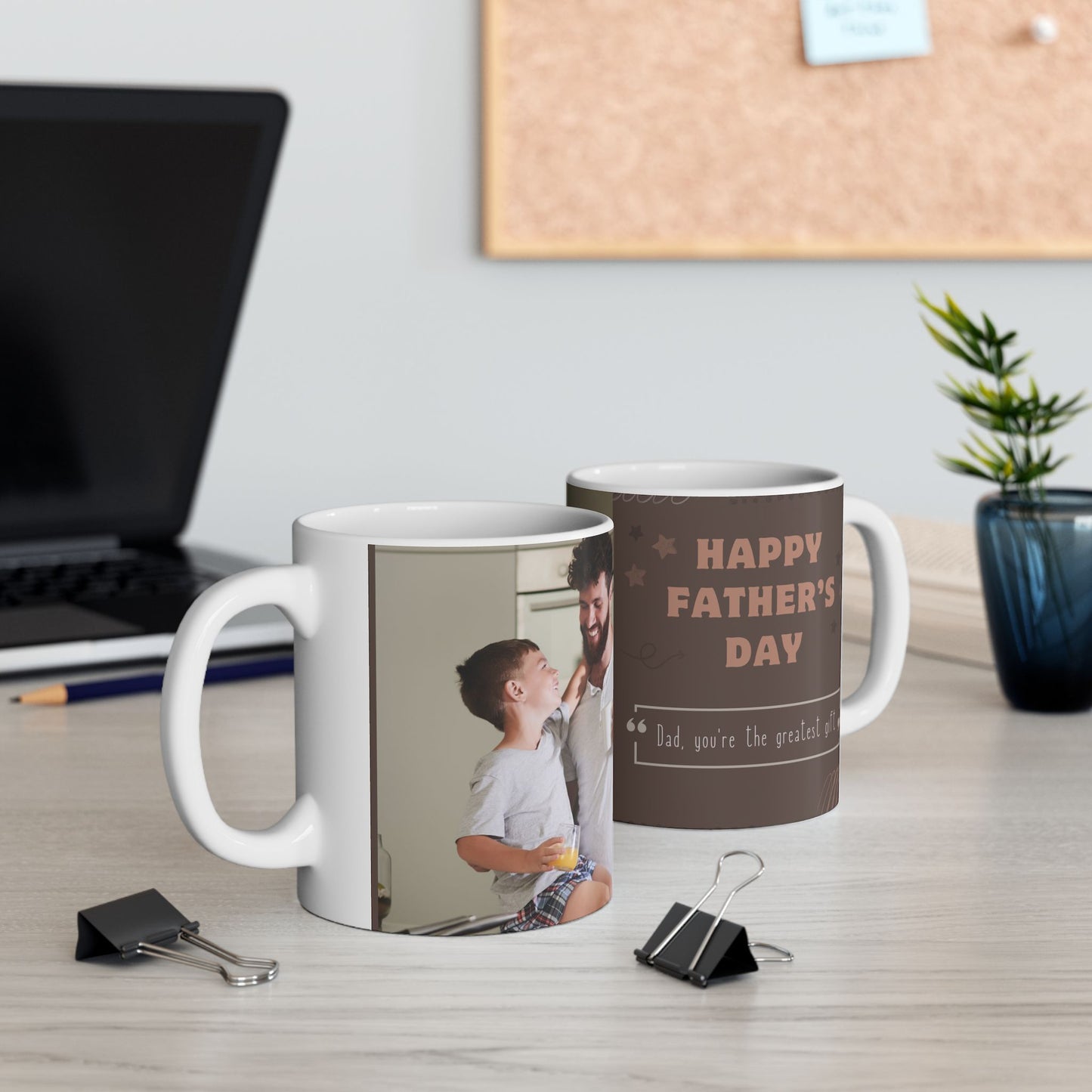 Dad, You're The Greatest Gift!  Photo Customizable, Ceramic Mug - (11oz, 15oz) - 12896