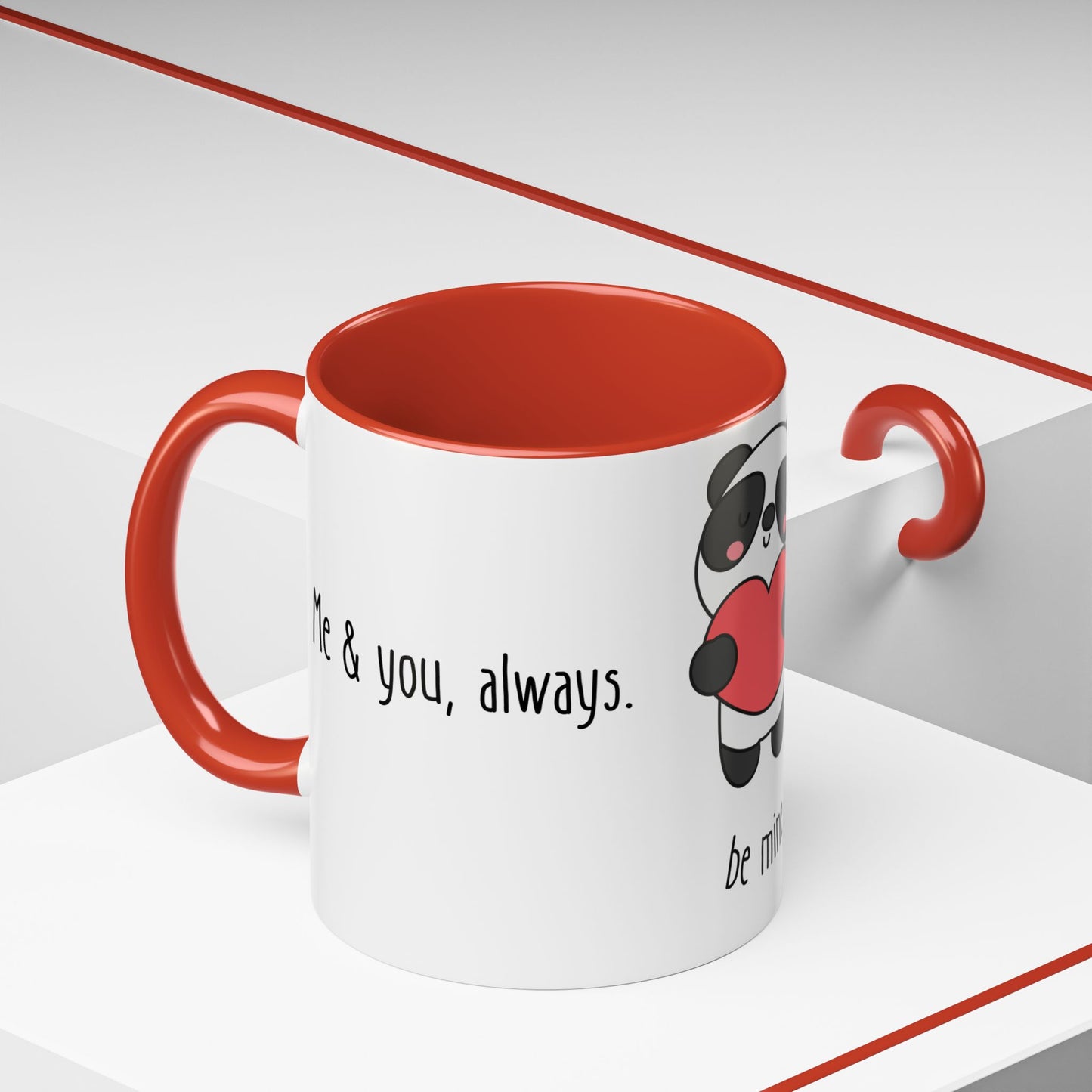 Panda, Be Mine - Accent Coffee Mug (11, 15oz) - 11431