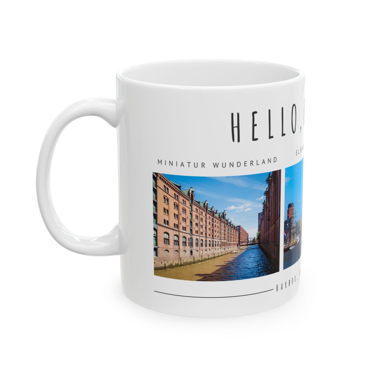 Hello Hamburg Ceramic Mug - 11oz & 15oz, Perfect Gift for Travel Lovers - 12174