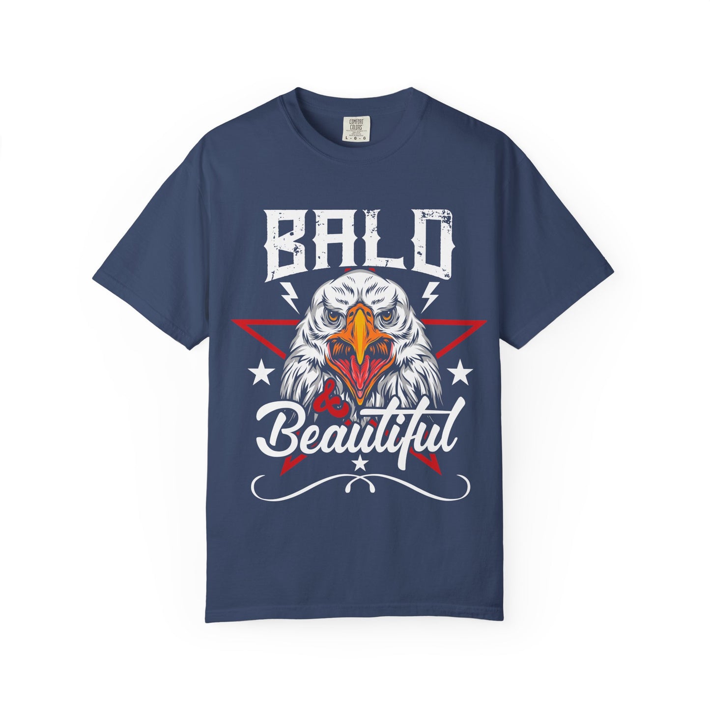 American Eagle, Bald is Beautiful T-Shirt, Unisex Garment-Dyed Tee - 13491