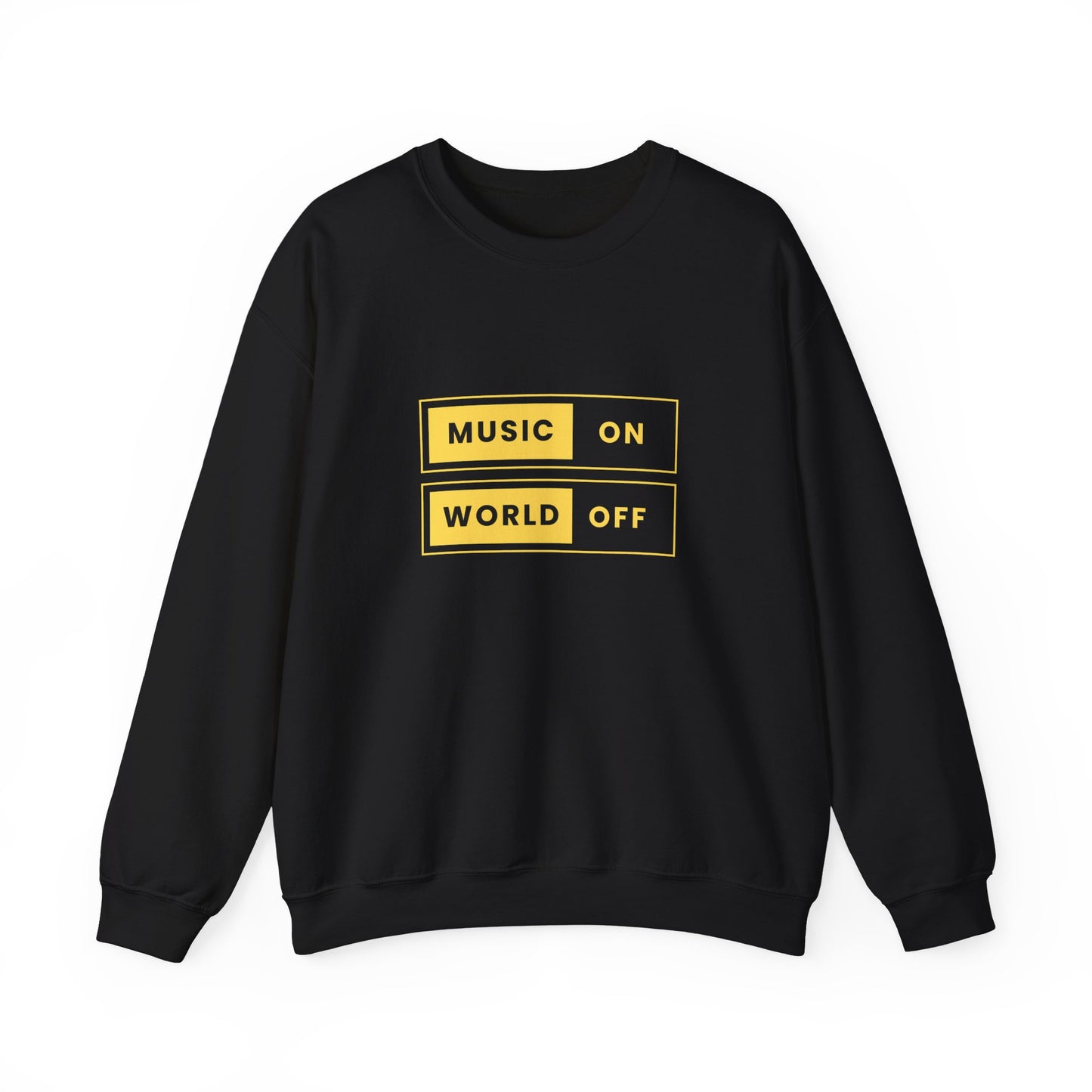 Music On, World Off - Unisex Heavy Blend™ Crewneck Sweatshirt - 10603