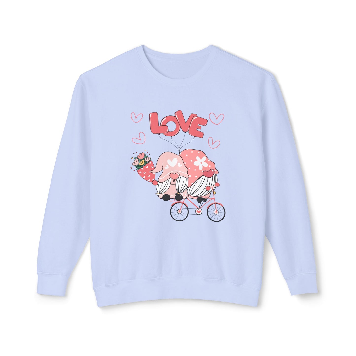 Gnome Couple, Love - Unisex Lightweight Crewneck Sweatshirt - 11027