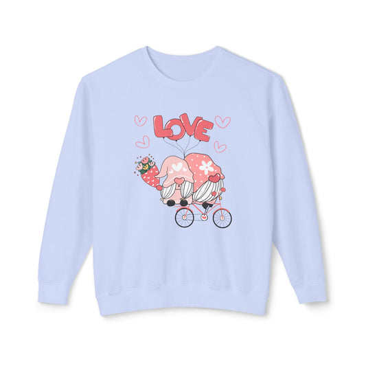 Gnome Couple, Love - Unisex Lightweight Crewneck Sweatshirt - 11027