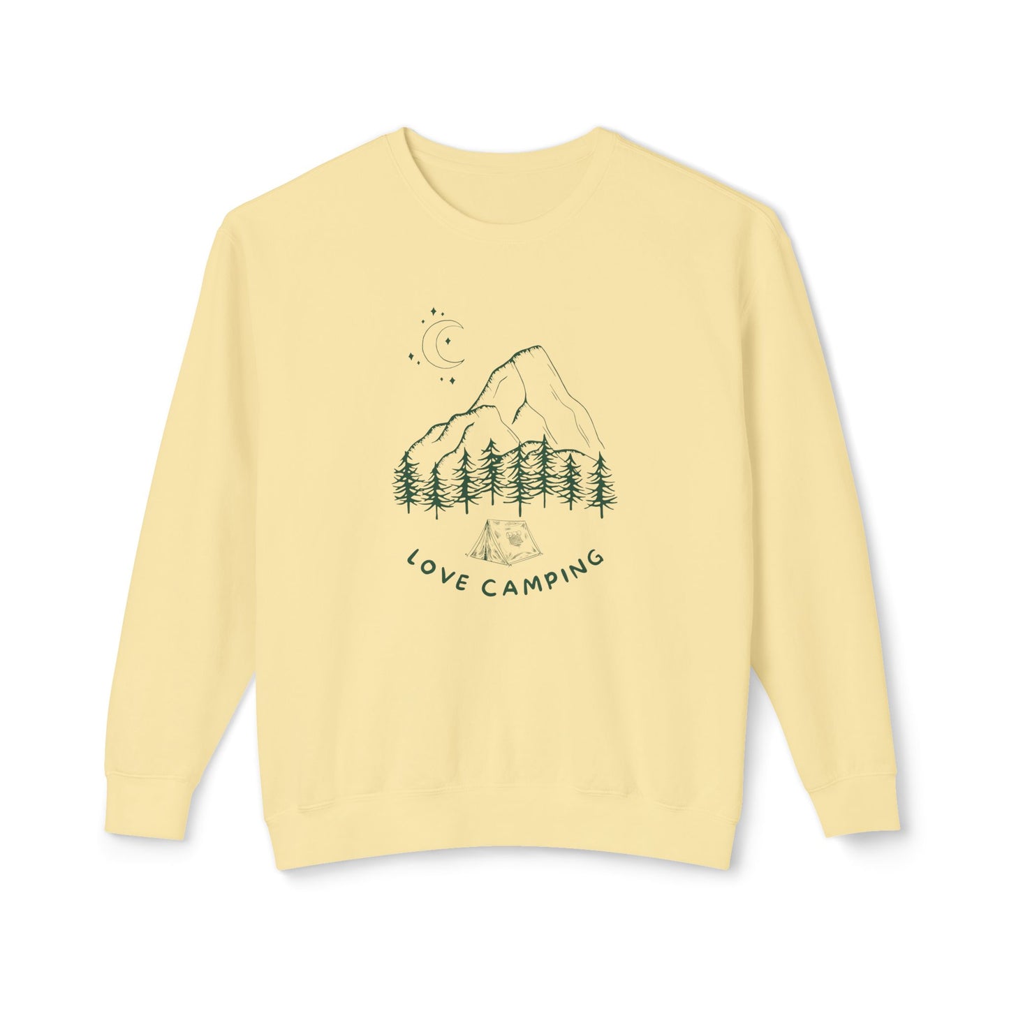 Love Camping - Unisex Lightweight Crewneck Sweatshirt - 10617