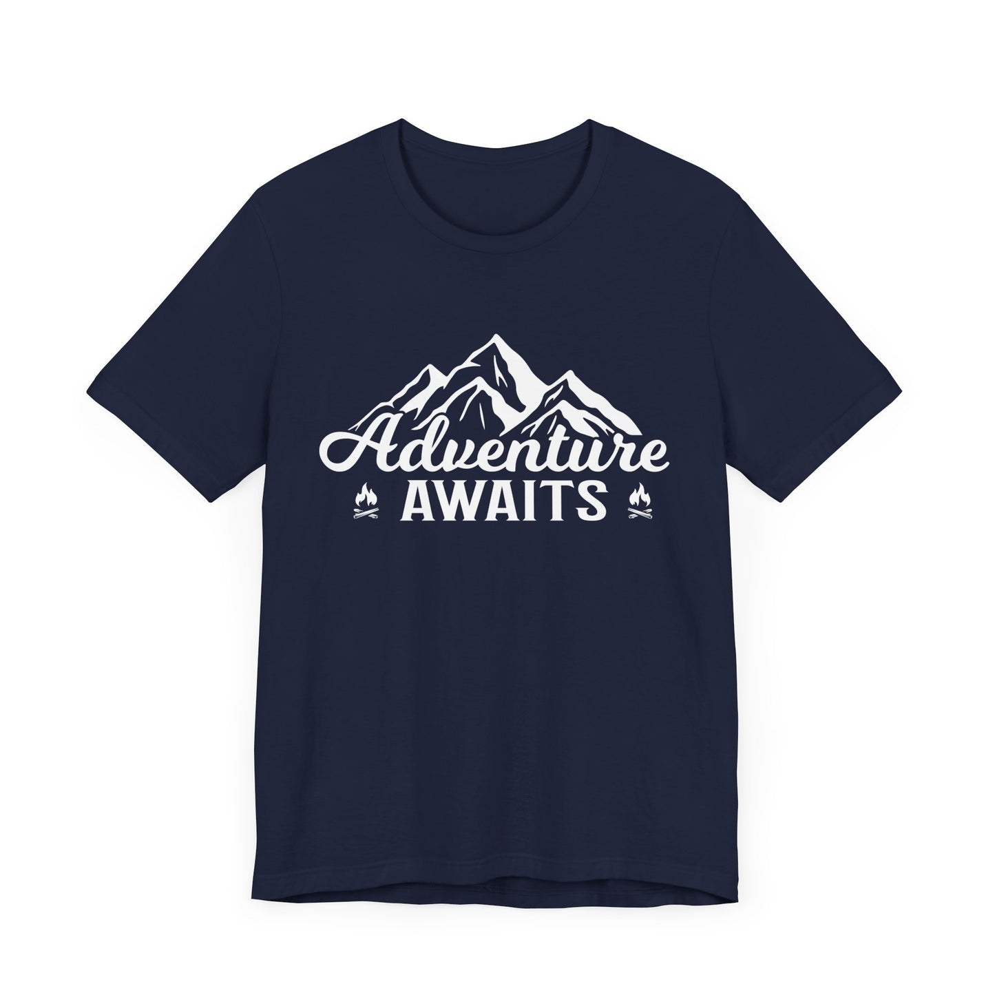 Camping: Adventure Awaits - Unisex Jersey Short Sleeve Tee