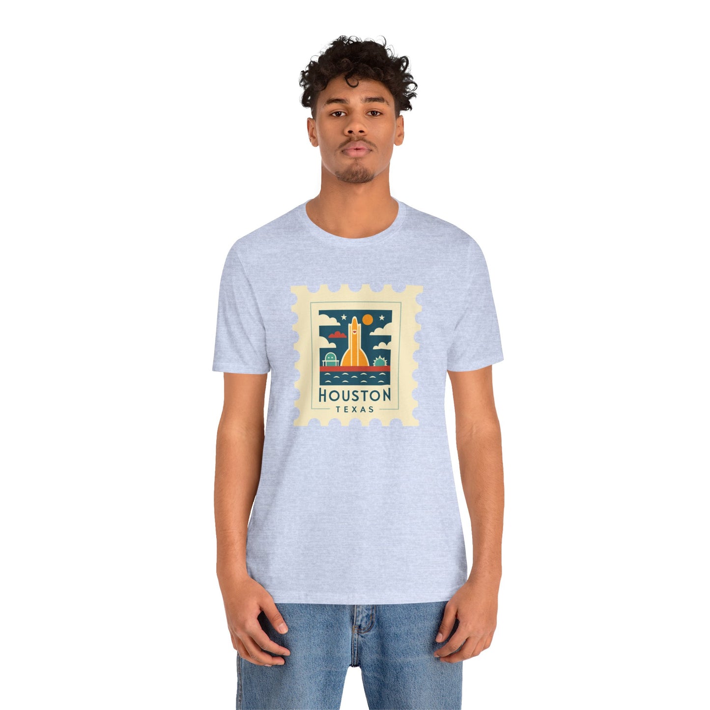 Houston Texas Retro Stamp Unisex Tee - Graphic T-Shirt for Casual Wear - 12143