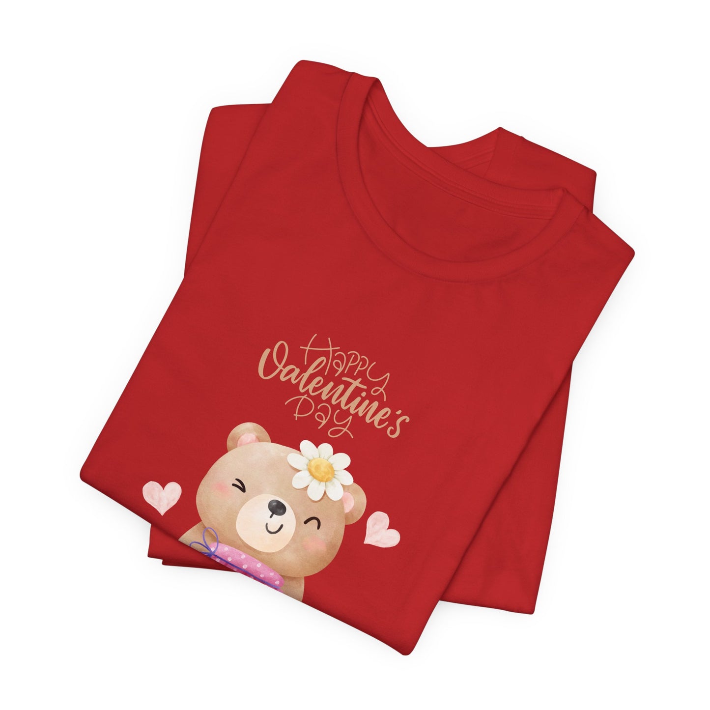 Baby Bear, Happy Valentine's Day - Unisex Jersey Short Sleeve Tee - 11522