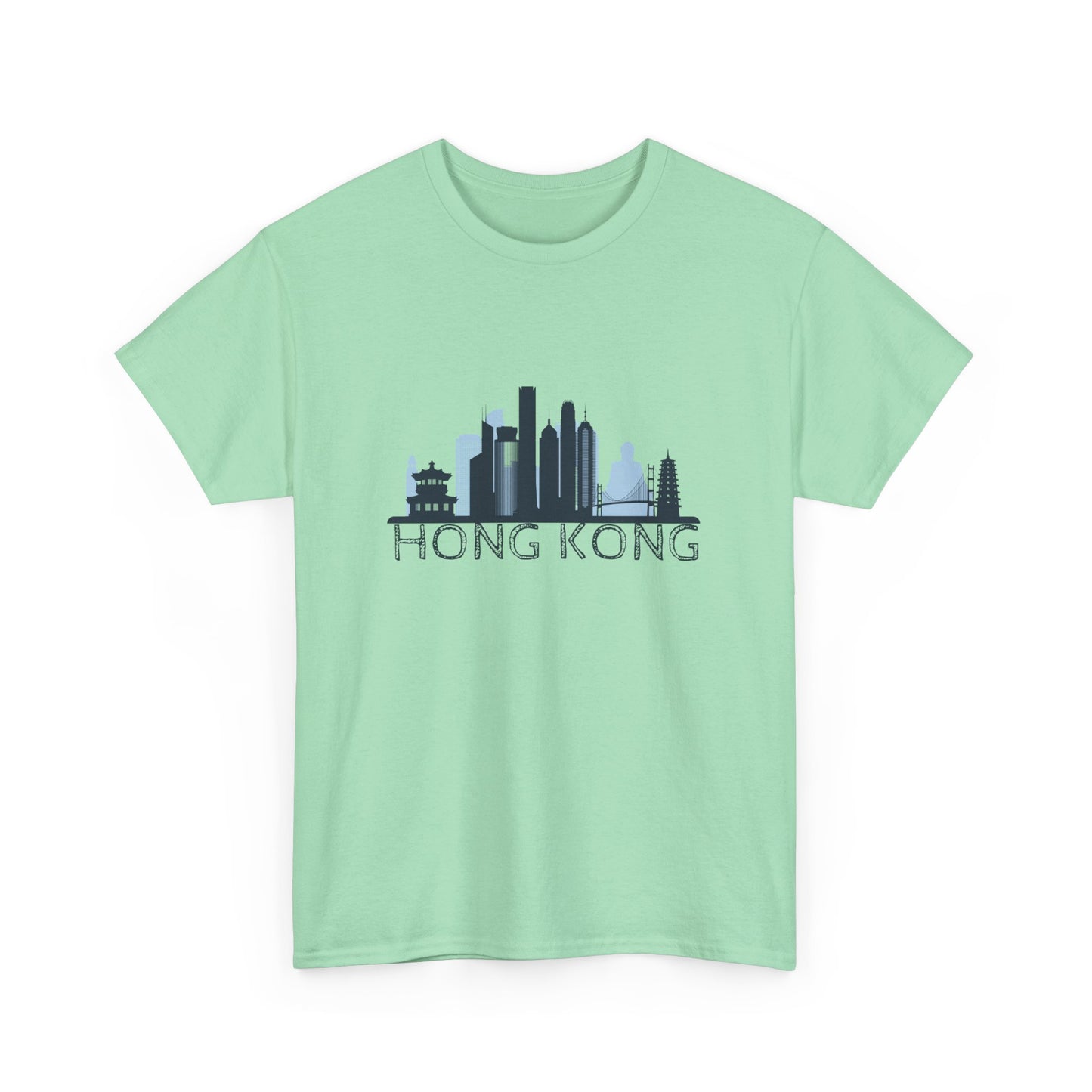 Hong Kong Unisex Heavy Cotton Tee | Casual Travel Shirt - 12042