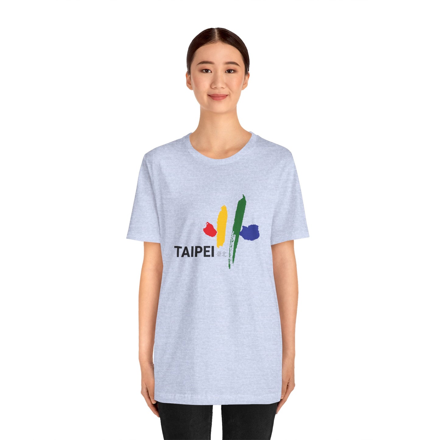 Taipei Artistic Unisex Tee - Colorful Graphic Short Sleeve Shirt - 12245