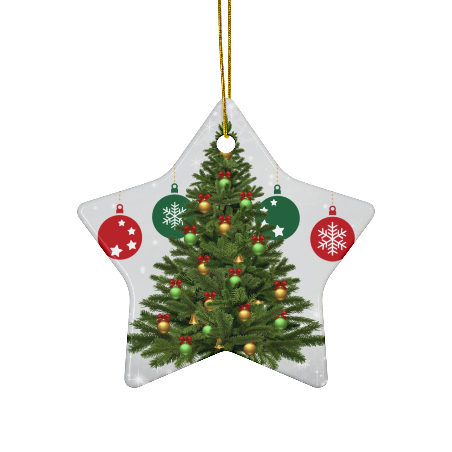 Christmas Tree Magic - Ceramic Ornament, 4 Shapes