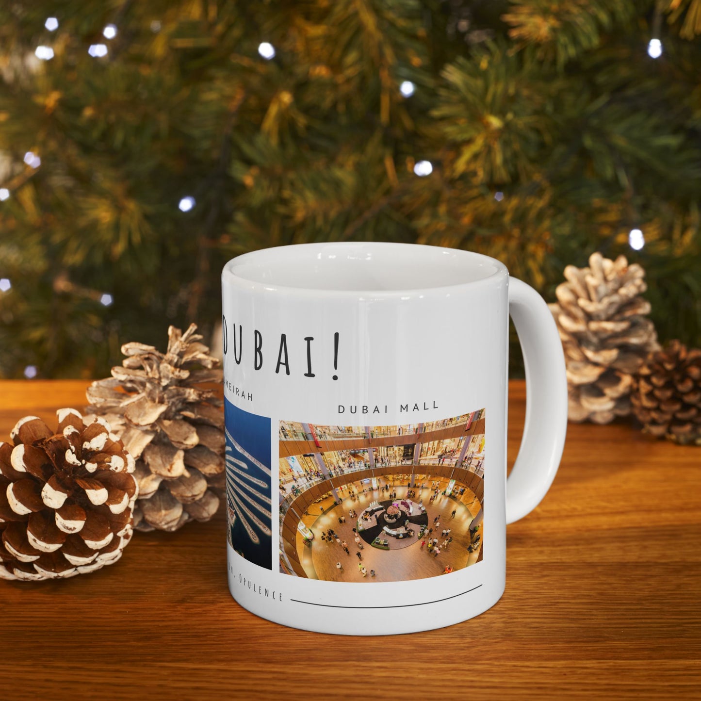 Hello Dubai - Ceramic Mug - 11oz & 15oz Options, Perfect for Travelers & Souvenir Lovers - 11945
