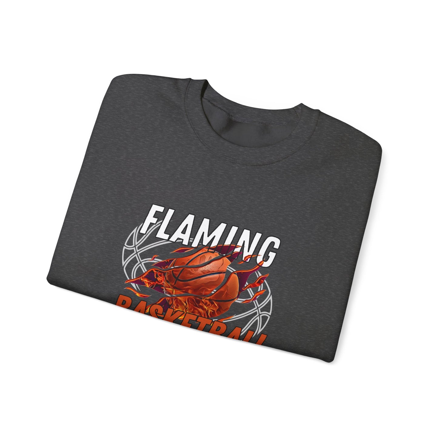 Flaming Basketball - Unisex Heavy Blend™ Crewneck Sweatshirt - 10671