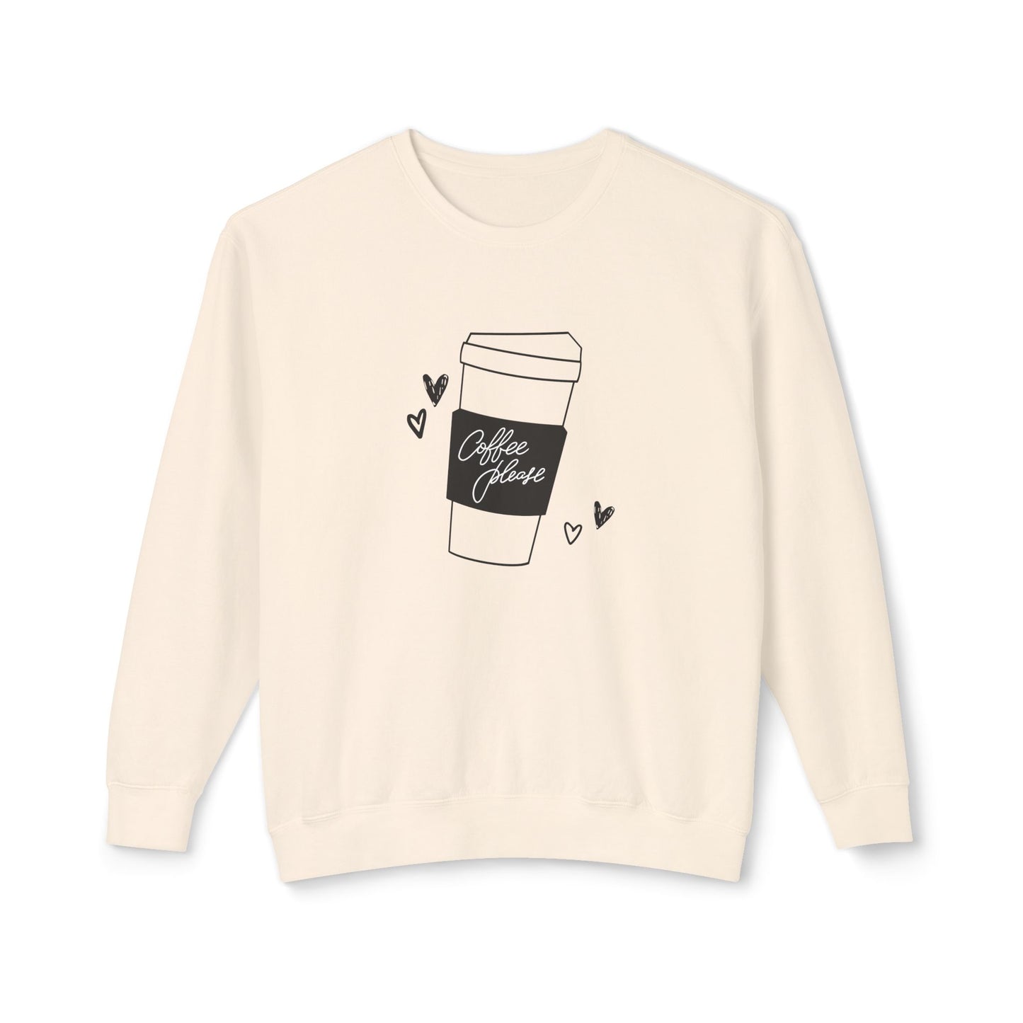 Coffee Please - Unisex Lightweight Crewneck Sweatshirt - 11285