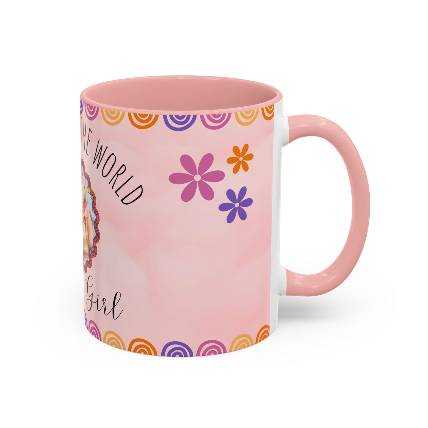 Welcome to the World, Baby Girl, Photo Customizable - Accent Coffee Mug (11, 15oz) - 11074