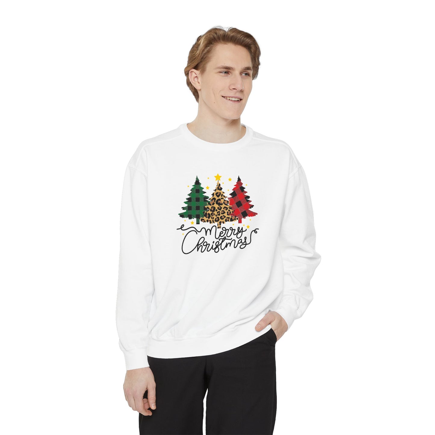 Christmas Trees - Unisex Garment-Dyed Sweatshirt - 10172