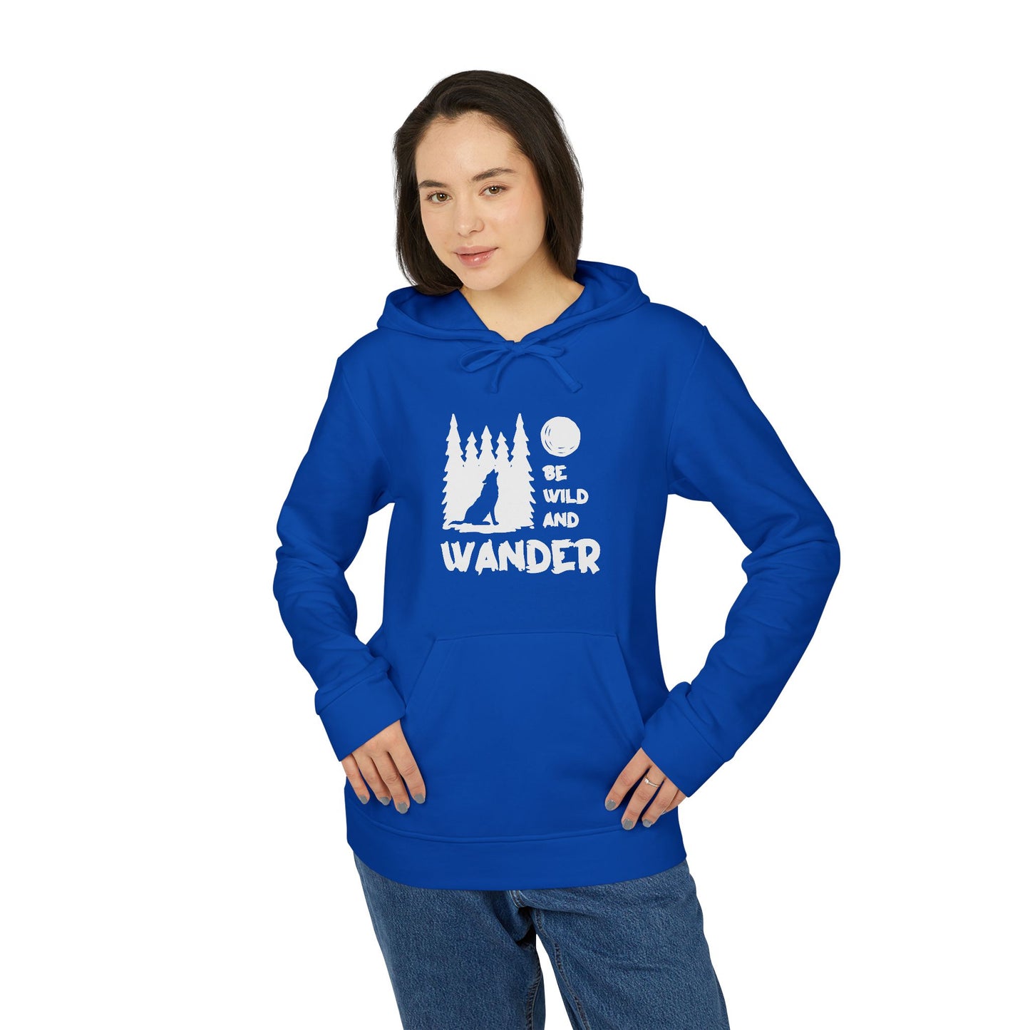 Camping: Be Wild & Wander - Adidas Unisex Fleece Hoodie