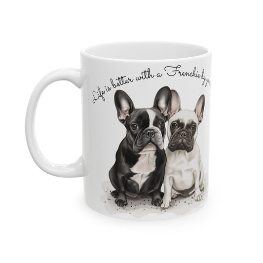 French Bulldogs, Customizable - Ceramic Mug, (11oz, 15oz) - 10467