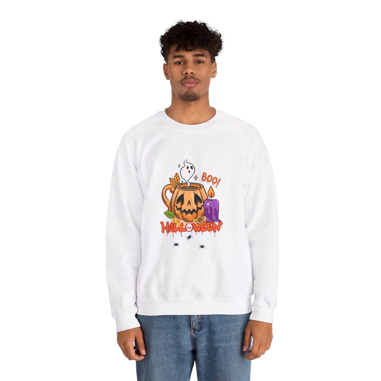 Boo Halloween - Unisex Heavy Blend™ Crewneck Sweatshirt