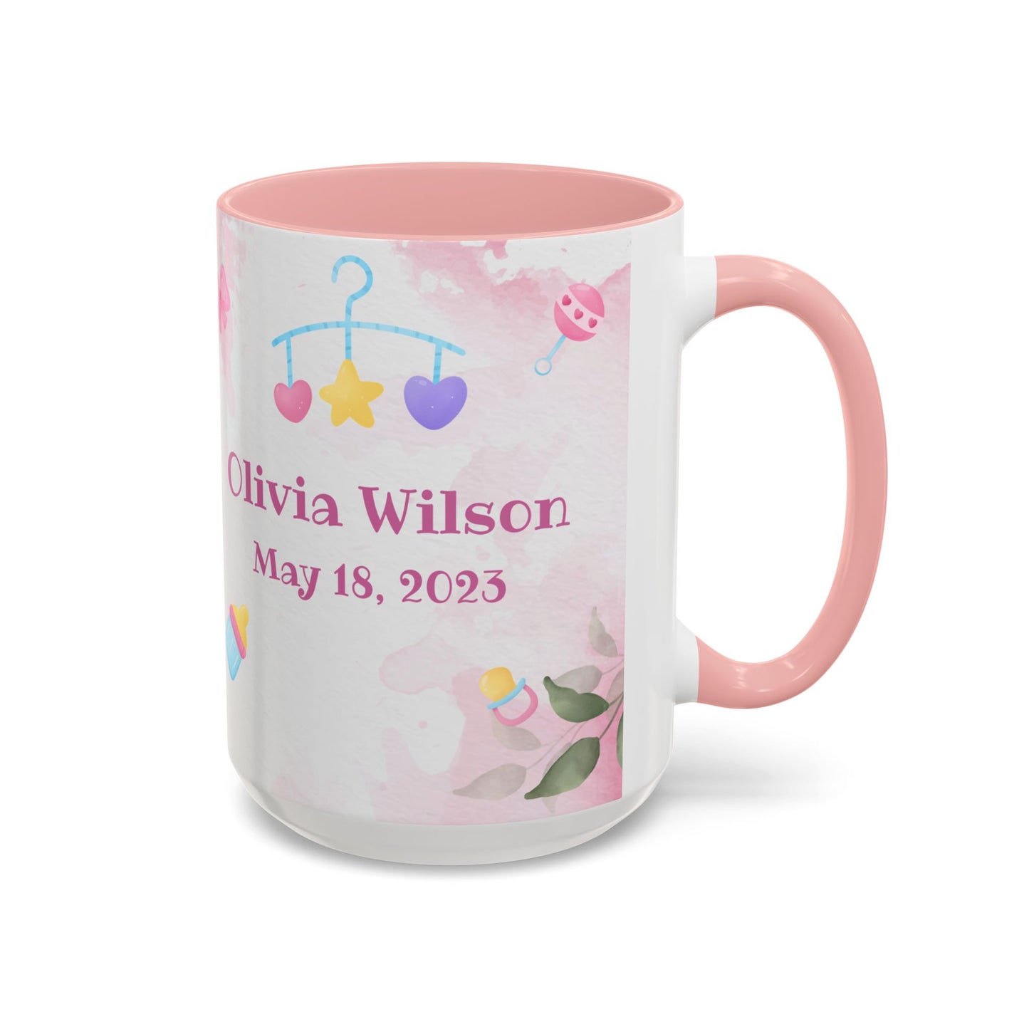 It's A Girl, Detail Customizable - Accent Coffee Mug (11, 15oz) - 11099