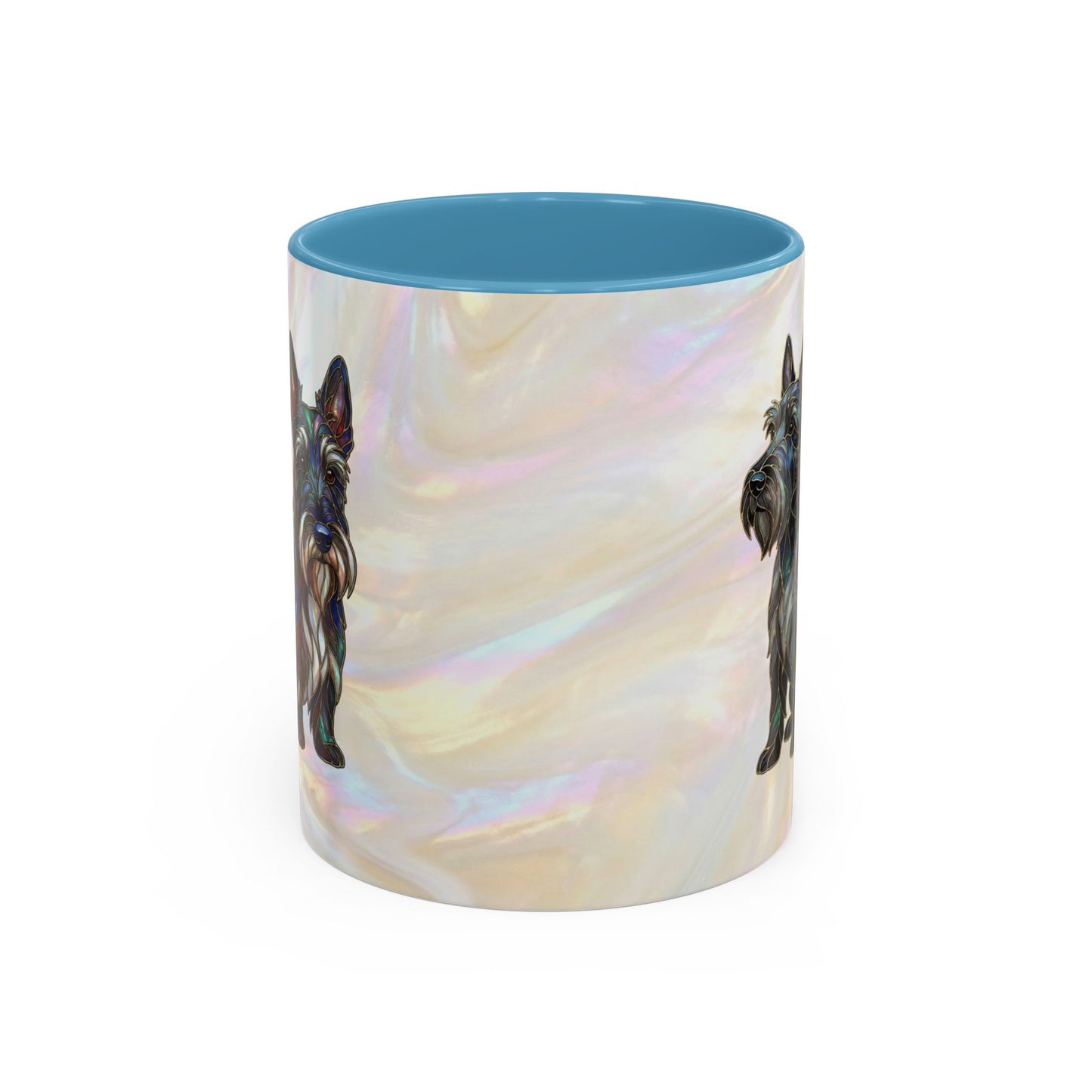 Scottish Terrier Accent Coffee Mug – Stained Glass Design 11/15oz - 14644