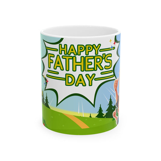 Happy Father's Day Ceramic Mug | Gift for Dad | Custom Coffee Cup for Father - 14060