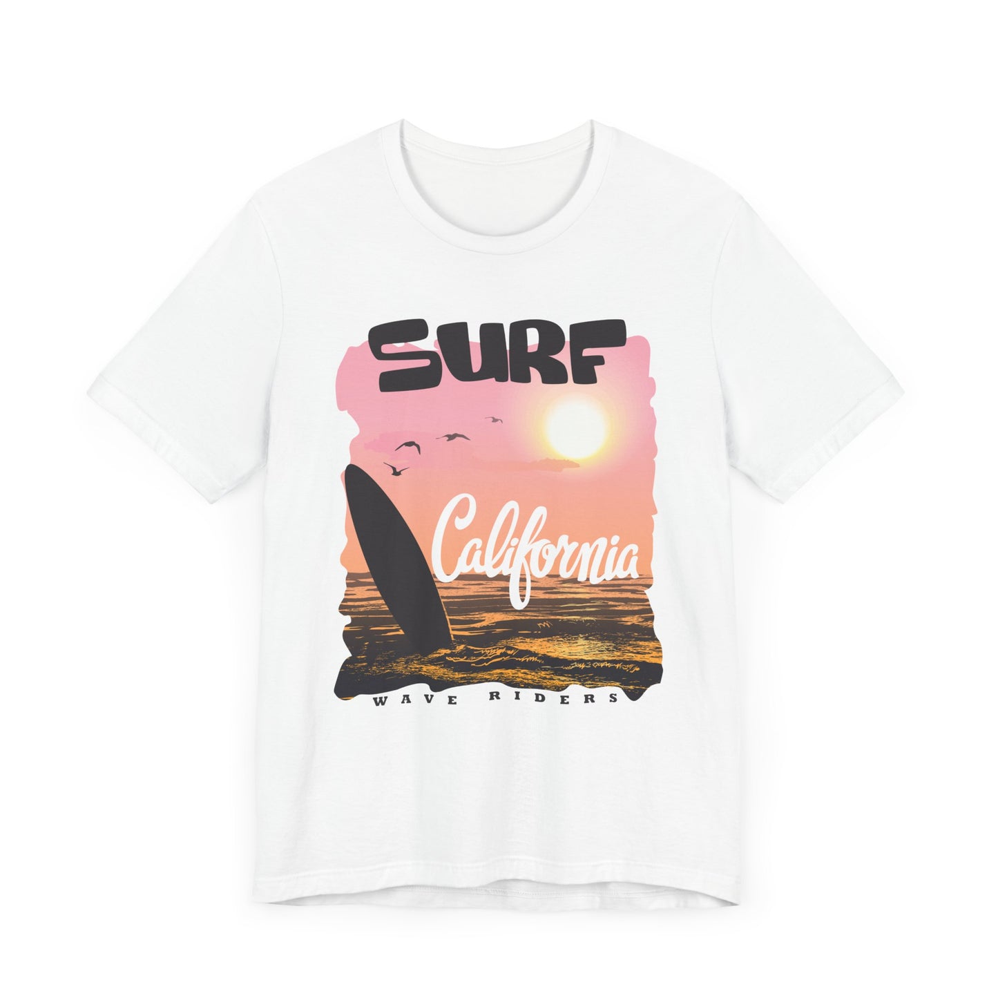 Surf California, Wave Riders - Unisex Jersey Short Sleeve Tee - 13184