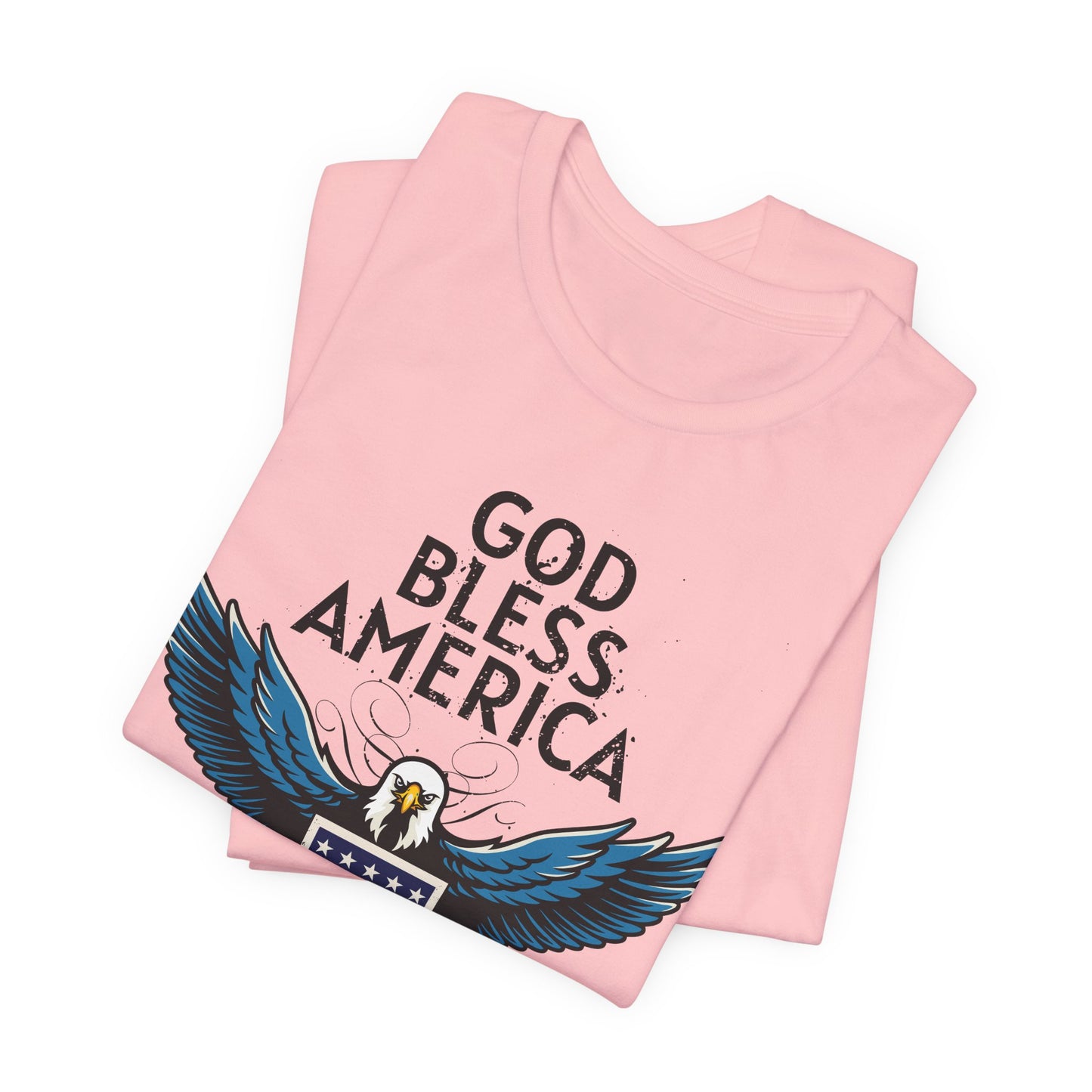 God Bless America Unisex Tee | Patriotic Shirt, American Eagle Design, Casual Wear, Independence Day, Gifts for Veterans - 13786
