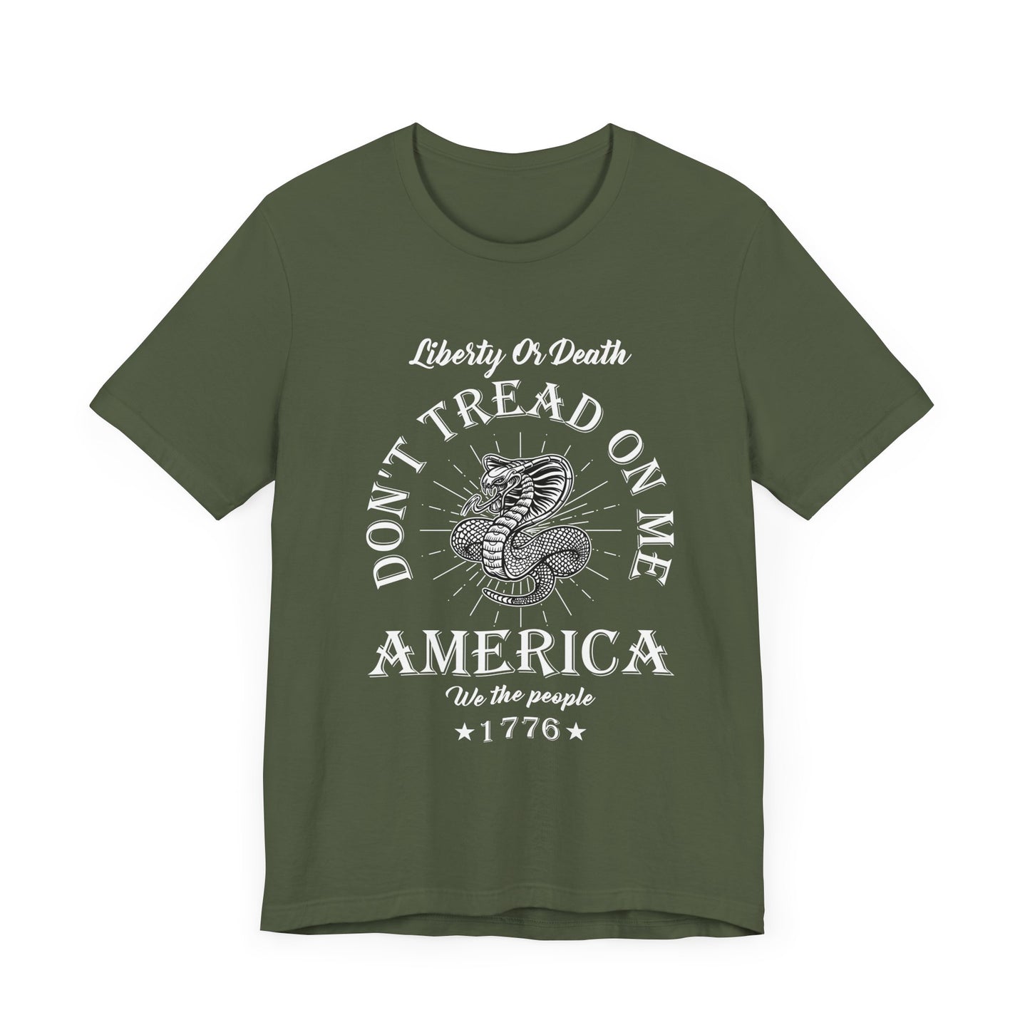Don't Tread on Me Tee, Unisex Liberty & Death Shirt, Casual Gift, 4th of July Apparel, Patriot T-Shirt - 13656