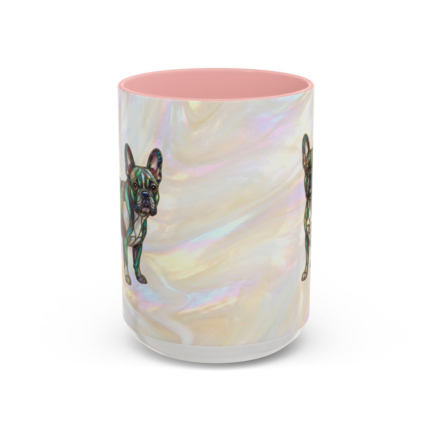 French Bulldog Accent Coffee Mug -Stained Glass Style (11/15oz) - 14632