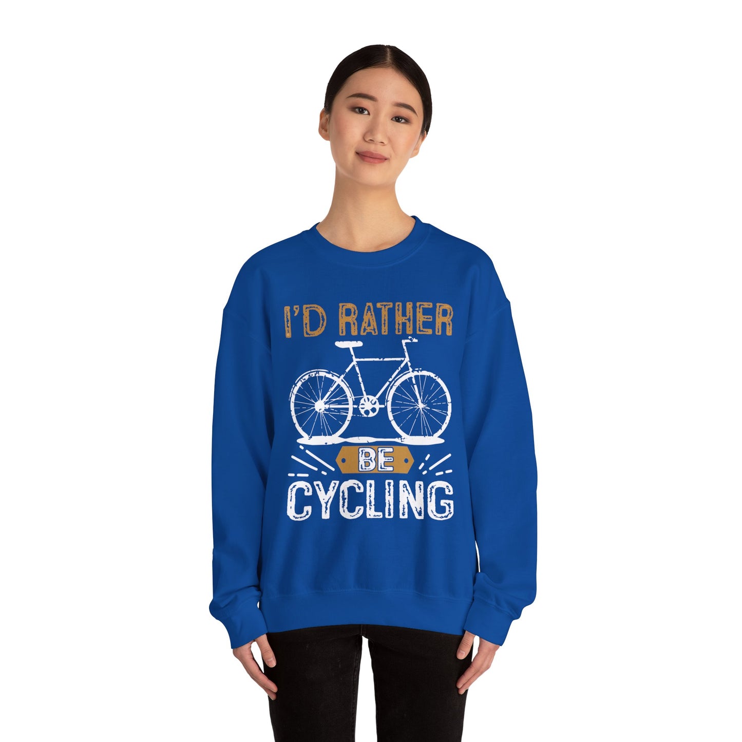 I'd Rather Be Cycling - Unisex Heavy Blend™ Crewneck Sweatshirt