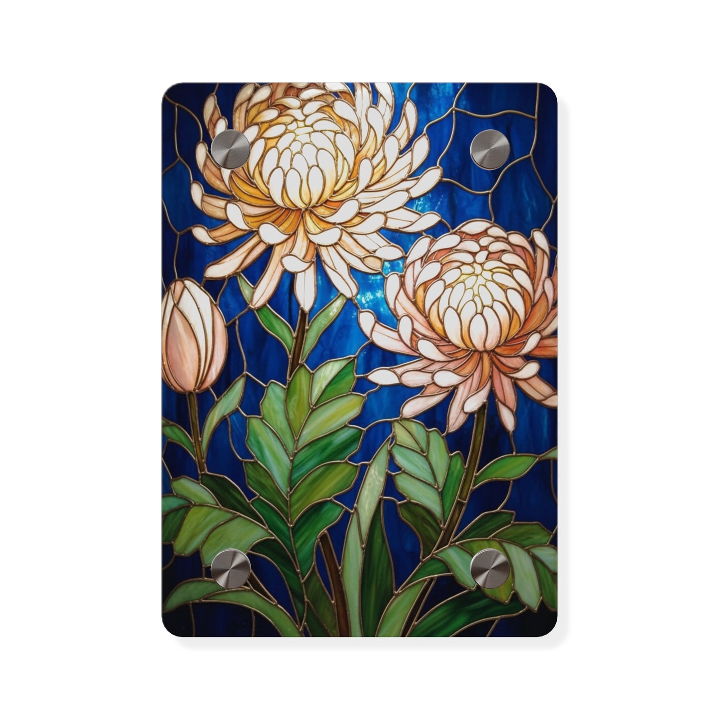 Chrysanthemum Acrylic Wall Art Panel — Floral Botanical Home Décor - 14609