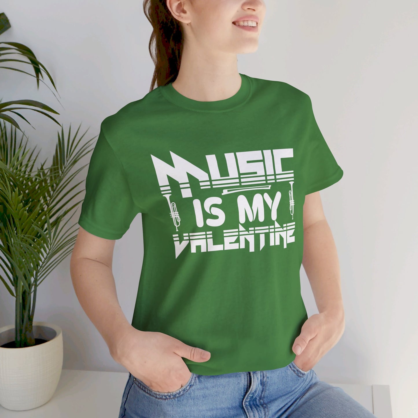 Music Is My Valentine - Unisex Jersey Short Sleeve Tee